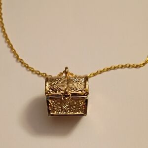 Golden Chest Pendant Necklace